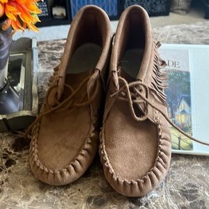 Brown moccasins size 8